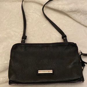 Steve Madden Black and grey alligator crossbody.